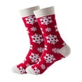 thumbnail image 2 of Chaussettes Rouges Chaussettes de Noël pour Femmes Chaussettes Imprimées Cadeaux Coton Longues Chaussettes Amusantes pour Femmes Chaussettes Fantaisie Funky Mignonnes Chaussettes de Noël Chaussettes Mi-Mollet, 2 of 4