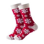 FhsagQ Socks Women's Socks Sleep Robe Christmas Socks for Womens Socks Print Socks Gifts Cotton Long Funny Socks for Women Novelty Funky Cute Socks Christmas Socks Mid Tube Socks Wine One Size