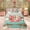 Green Pink B, variant on Feelyou Rose Flower Letter Full Size Comforter Sets for Women Girls, Teal Retro Rustic Wood Bedding Comforter Set, Grey Reversible, 3pcs, 1 Comforter and 2 Pillowcases