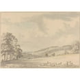 thumbnail image 3 of Anthony Devis 14x11 Black Modern Framed Museum Art Print Titled - Deer Resting in Albury Park (After 1780), 3 of 5