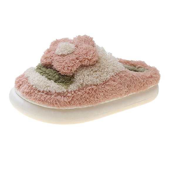Vedolay Slippers Women Warm House Shoes Slip On Plush for Indoor Outdoor Pink,37