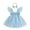 Blue, variant on Riecok Baby Girl Summer Princess Romper Dress Headband Set Flutter Sleeve Sequin Smocked Ruffles 0-18 Months Blue 3 M