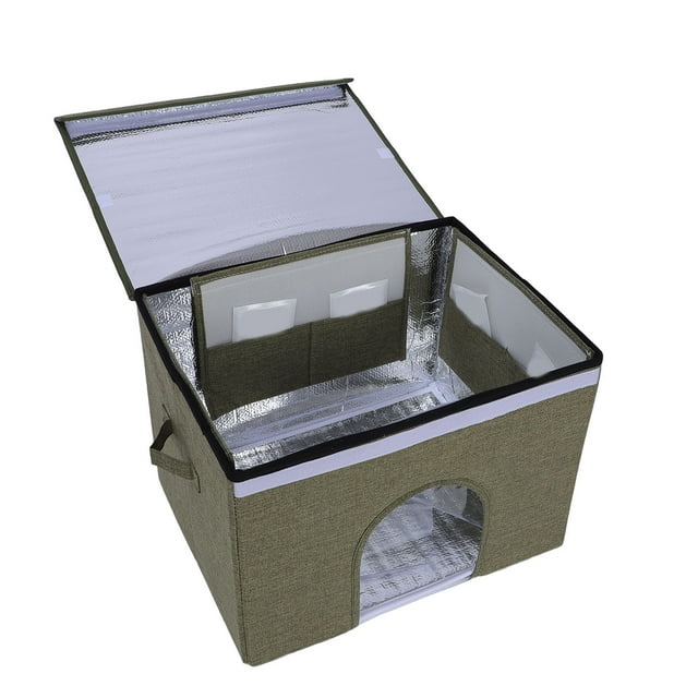 Grande Maison Rafraîchissante pour Chat avec Bloc Réfrigérant, Maison pour Animal Pliable en Oxford, Design Mignon pour Utilisation Intérieure et Extérieure, Abri pour les Journées Chaudes d'Été pour Petits à Moyens Animaux