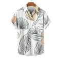 thumbnail image 5 of Mens Casual Manga Corta Botón Abajo Camisas Impresas Bolsillo Botón Turndown Cuello Top Blusa Camisa, 5 of 5