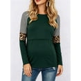 thumbnail image 5 of Women's Maternity Nursing Shirt Top Long Sleeve Patchwork Breastfeeding Clothes, 5 of 8