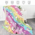 thumbnail image 4 of Unicorn Blanket Gifts for Kids Girls Toddler Unicorn Rainbow Throw Soft Flannel Fleece Blankets for Sofa Couch Baby Shower Birthday Christmas Birthday Gifts Bedroom Nursery Decor 30x40 Inch, 4 of 8