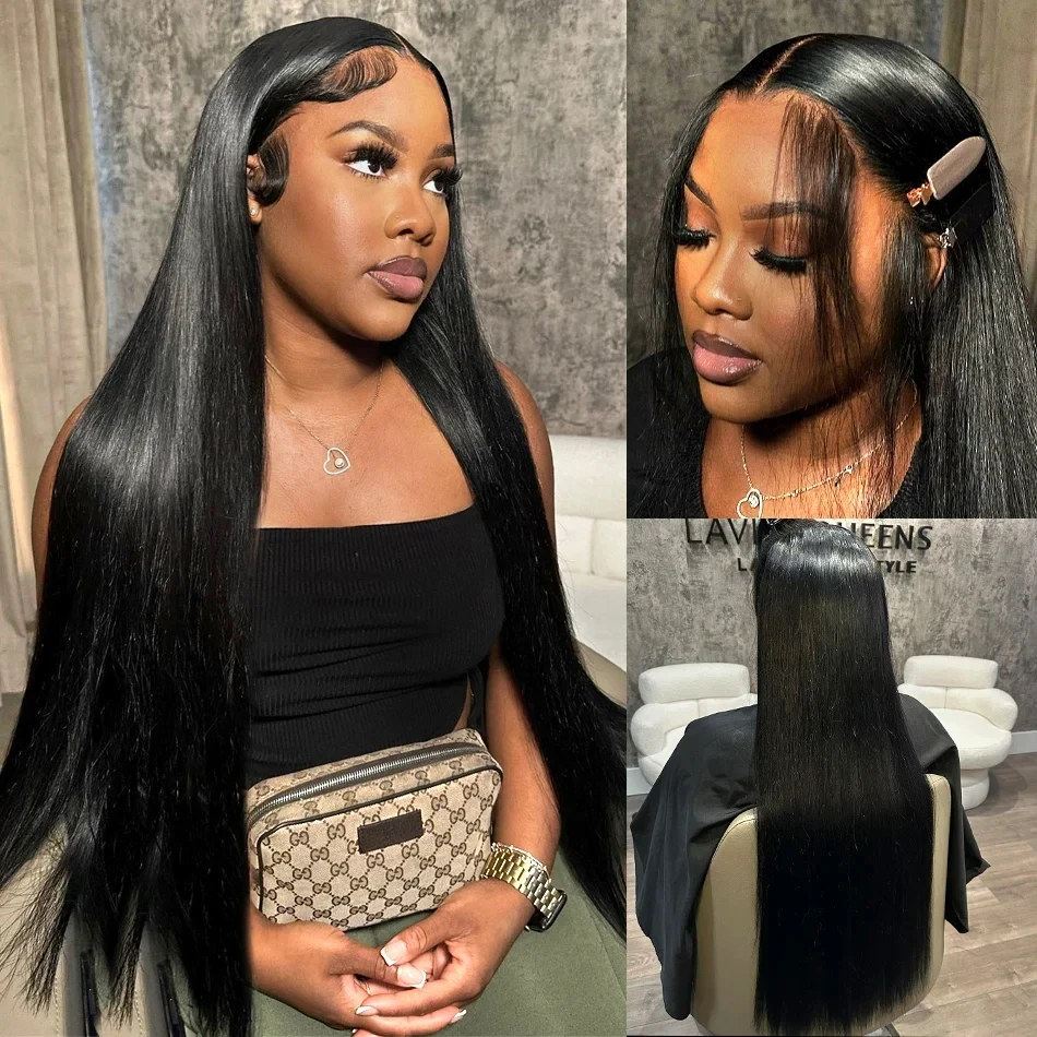 13x6 Deep Wave Frontal Wig Lace Front Wigs Human Hair Pre Plucked HD Lace Frontal Wig Human Hair 200% Density Deep Curly Glueless Wig for Black Women 18inch
