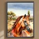 thumbnail image 1 of Cuadros Decorativos 5D bricolaje taladro redondo completo diamante pintura caballo Kit decoración del hogar artesanía (QQ584) Wdftyju embutido en tela, 1 of 9