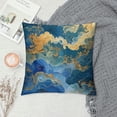 thumbnail image 2 of Acheng Short Plush Pillowcase 1 Piece Gold and Blue Abstract Art White, 2 of 5