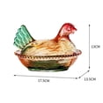 thumbnail image 1 of Small Glass Jars with Lids Chicken Candy Tray Rural Bowl, 1 of 5