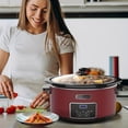 thumbnail image 2 of 8qt Large Programmable Slow Cooker with Removable Crock for Family Dinner, Dishwasher Safe - Red, 2 of 6