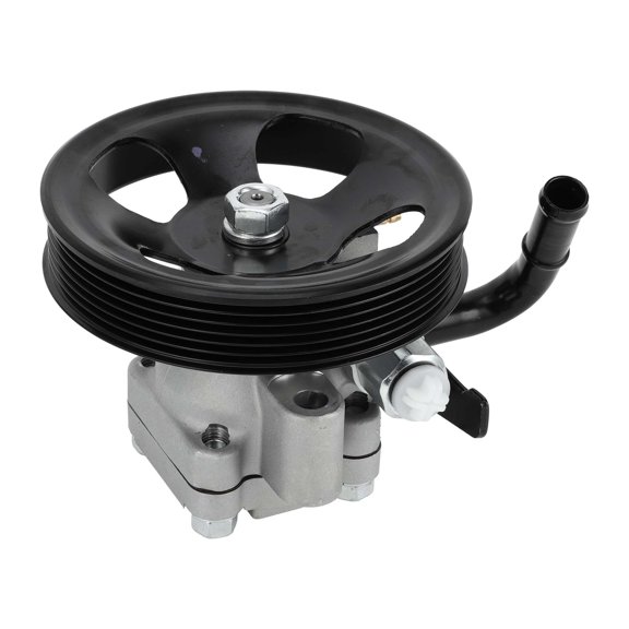 Power Steering Pump with Pulley No.5710026100 for Hyundai Santa Fe V6 2.7L 2001-2006 Aluminum Alloy