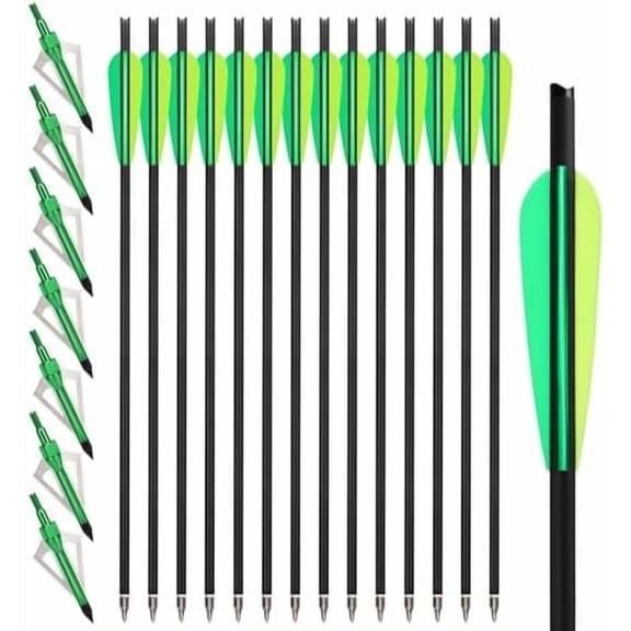 14-pcs 20 in Crossbow Bolts,7-pcs 100-Grain Hunting Broadhead,for Outdoor Target Practice$$Other