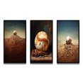 thumbnail image 2 of Designart "Pitcher s Mound in Baseball II" Sports Framed Wall Art Set Of 3 - Beige Sport Baseball Frame Gallery Wall Set For Home Decor, 2 of 6