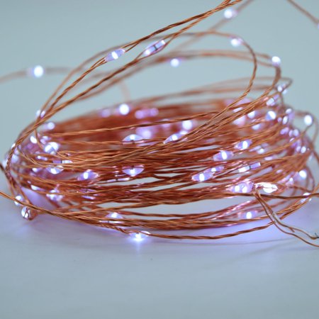 Fantado 100 Cool White LED Waterproof Copper Wire Micro Fairy String Lights (33ft, AC Plug-In ...
