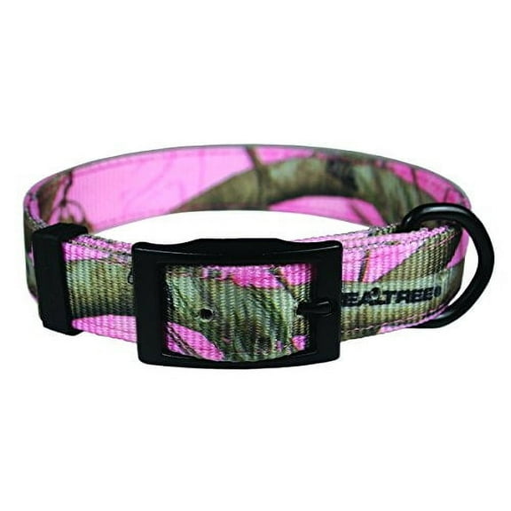 OmniPet Officially Licensed Realtree APC Camouflage Nylon Collar with Black Durable Metal Hardware, 19", Pink