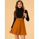 thumbnail image 2 of Falda de Tirantes Frontal Con Botones Allegra K Amarillo Marron L, 2 of 5