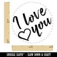 thumbnail image 2 of I Love You in English Heart Self-Inking Rubber Stamp Ink Stamper - Red Ink - Mini 1/2 Inch, 2 of 7