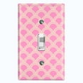 thumbnail image 1 of Metal Light Switch Plate Cover Japanese Sea Wave Pattern Pink Wallpaper WAL021, 1 of 13