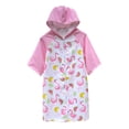 thumbnail image 5 of Faraee Unisex Kids Hooded Swim Cover Up Robe Boy Girl Terry Cloth Quick Drying Zip up Bathing Suit for Beach Pool Bath (7-13T,Pink), 5 of 6