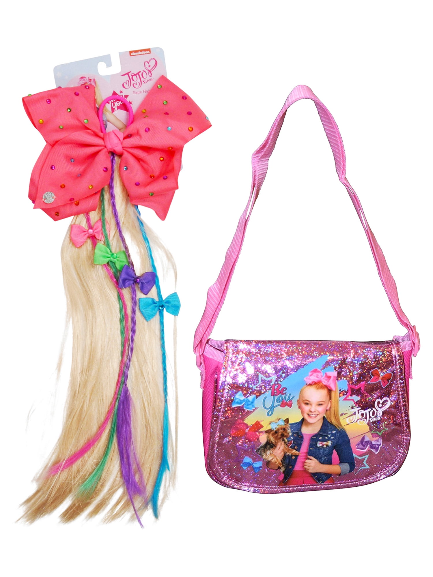 Jojo Pink Hair Extension Multicolor Bow