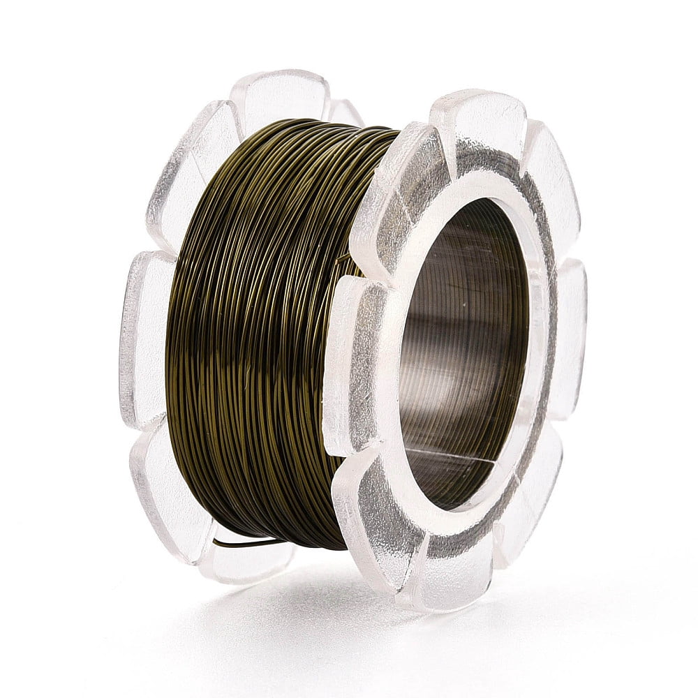 Round Copper Craft Wire for Jewelry Making Long-Lasting Plated Coffee 26 Gauge 0.4mm 65.61 Feet(20m)/roll