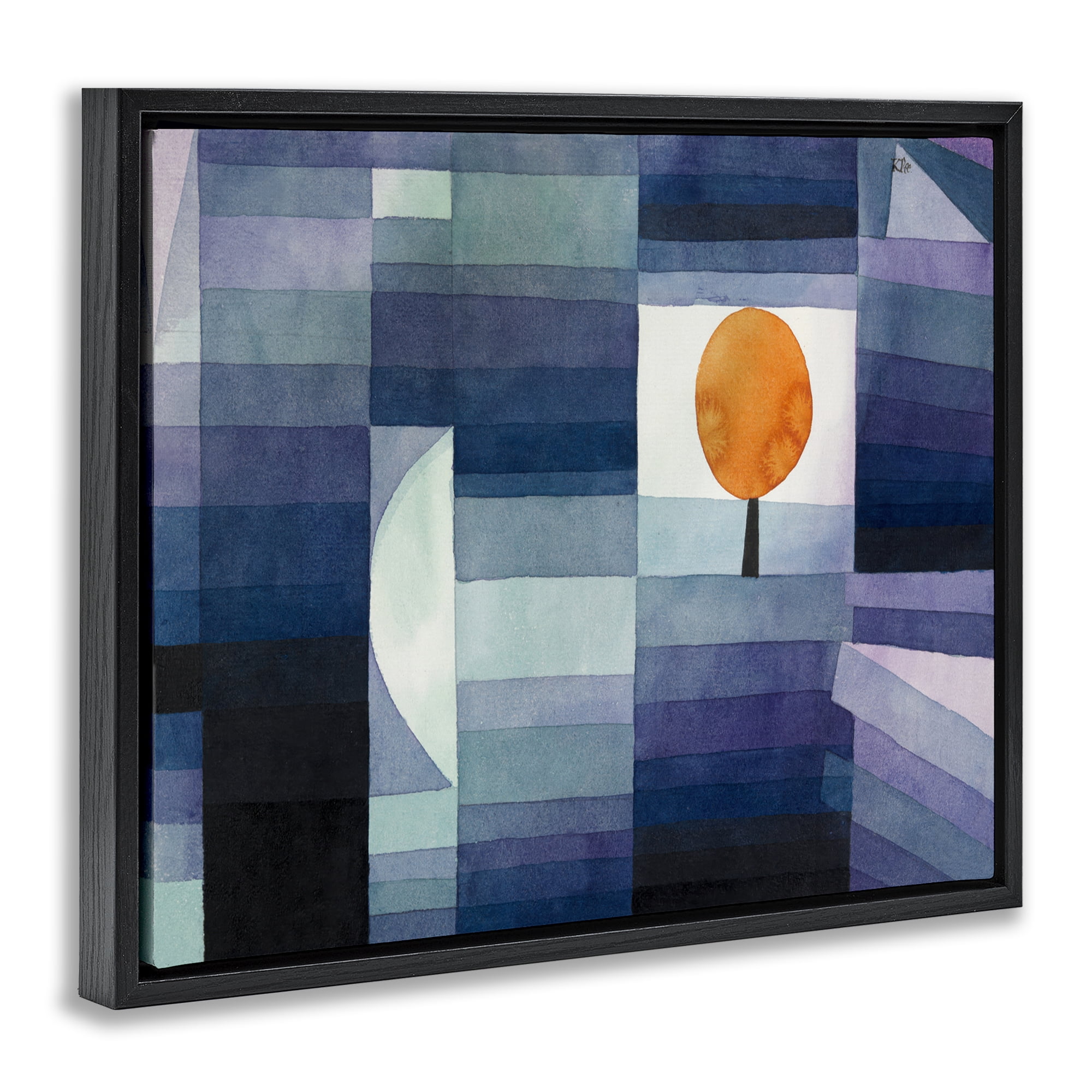Stupell Industries Harbinger Of Autumn Classic Abstract Painting Black Floater Framed Canvas Art Print Wall Art, 21 x 17