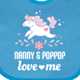 thumbnail image 4 of Inktastic Nanny and Poppop Love Me Unicorn Girls Baby Bib, 4 of 4