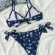thumbnail image 3 of Sexy High Cut String Bikini Floral Conjuntos Lindos Trajes de baño con aros para mujeres Push Up 2 piezas Trajes de baño Feliz Sencillez, 3 of 5