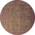 thumbnail image 1 of Ahgly Company Indoor Round Oriental Brown Industrial Area Rugs, 3' Round, 1 of 4