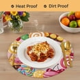 thumbnail image 4 of Sweet Shop Words Round 13 Inch Placemats Set of 2, Candyland Colorful Lollipop Potatoes HeatResistant Non Slip Place Mats for Dining Table, Wipeable Braided Kitchen Table Mats for Housewarming, 4 of 9