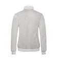 thumbnail image 7 of YDDIAN Men's All Wool Bomber Style Letterman Baseball Knit Rib Varsity Jacket Light Gray 2XL, 7 of 7