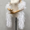 thumbnail image 4 of Detachable Tulle Boa Shawl, White Bridal Ruffle Cape, 11.81x78.74inch, 4 of 7