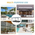 thumbnail image 6 of AECOJOY 12' x 12' Hardtop Gazebo Outdoor Aluminum Pergola ​For Garden, Patio, Backyard-​Gray, 6 of 10