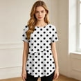 thumbnail image 6 of Hxshgdsn Womens Maternity Nursing Top for Breastfeeding Short Sleeve Cute Printed Round Neck Pullover Tops（Black/L）, 6 of 10