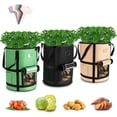 thumbnail image 3 of YAOMOBB Flower Grow Bag Visible Garden Planting Pouch Breathable Non woven Fabric with Side Tool Storage, 3 of 6