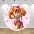 thumbnail image 4 of Cubiertas de fondo redondas de Paw Patrol Skye para niñas, fondo para fiesta de primer cumpleaños, pedestal para baby shower, cilindro, decoración para eventos, elástico, 4 of 5