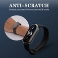 thumbnail image 4 of Flmtop 1PC Touch Sensitive Watch Screen Protector Electroplated Smartwatch Cases Shockproof Bubble-Free Protective Cover Transparent Watch Shell Protector Compatible with Xiaomi Mi Band 3/4/5/6/7, 4 of 10