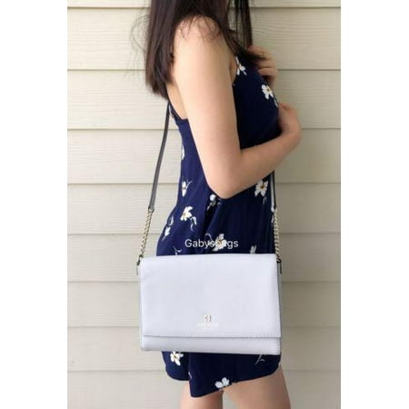 Kate Spade Charlotte Street Alek Stoneice Crossbody Shoulder Bag Light Gray