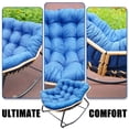 thumbnail image 5 of Outdoor Egg Rocking Chair, Indoor Papasan Rocking Chair with Thick Cushion, Modern Lounge Rocker for Balcony, Living Room, Bedroom, Porch, Lawn, Garden (Dark Blue), 5 of 10
