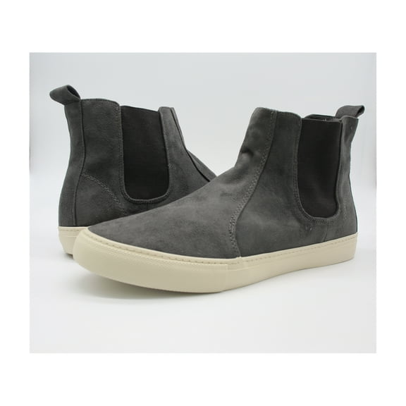 Banana Republic Mens High Top Solid Slip On Sneakers, Grey, 9 D(M) US Unisex