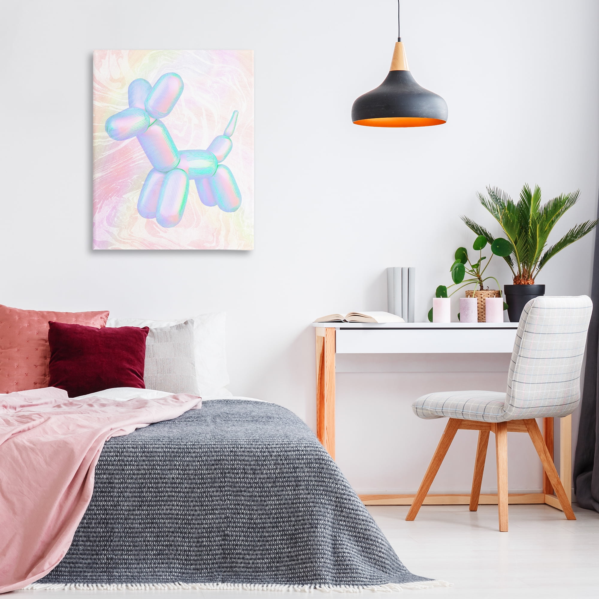 Stupell Industries Pastel Balloon Animal Abstract Painting Wrapped Canvas Art Print Wall Art, 30 x 40