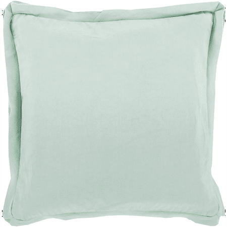 22" Seafoam Green Flanged Trim Decorative Throw Pillow ...