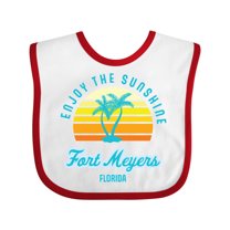 Inktastic Summer Enjoy the Sunshine Fort Meyers Florida in Blue Boys or Girls Baby Bib