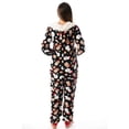 thumbnail image 4 of Diconna Pyjamas de Noël Femme Col Rond Manches Longues Zip en Molleton Combinaison à Capuche Hiver Vêtements de Nuit, 4 of 4