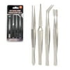 4 Pc Tweezer Set Stainless Steel Hobby Electronic Jewelry Watch Repairs Tool New