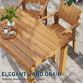 thumbnail image 5 of Wingyz Outdoor Patio Dining Chairs Set of 4 Armchair for Lawn Garden Backyard, Wood Color, 5 of 7