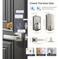 thumbnail image 6 of Veise Wifi Fingerprint Smart Locks for Front Door with 2 Lever Handle Set, Keyless Entry, Electronic Digital Keypad Deadbolt, App Control, Auto Lock, Easy to Install, Satin Nickel, 6 of 9