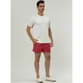 thumbnail image 4 of Pantalones cortos de natación con forro de malde color sólido con cintucon cordón pahombre rojo 32, 4 of 6