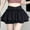 c01Black, variant on Arnsht Women's Girls Mini Skirt Flowy High Waisted Ruffle Hem Short Skirts Cute Boho A-Line Layered Cake Skirt White S